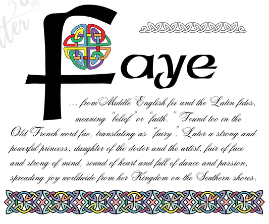 Personalised Celtic Name Print | Printable Digital Download | Celtic Knotwork | Custom Name Meaning Art | Unique Baby Gift | Christening Gift Ireland