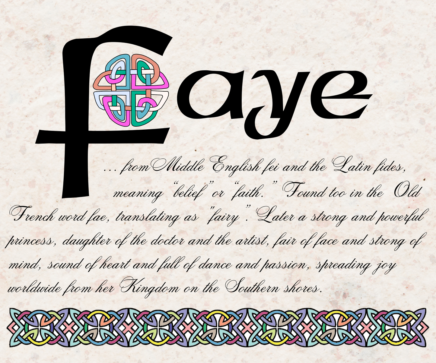 Personalised Celtic Name Print | Printable Digital Download | Celtic Knotwork | Custom Name Meaning Art | Unique Baby Gift | Christening Gift Ireland